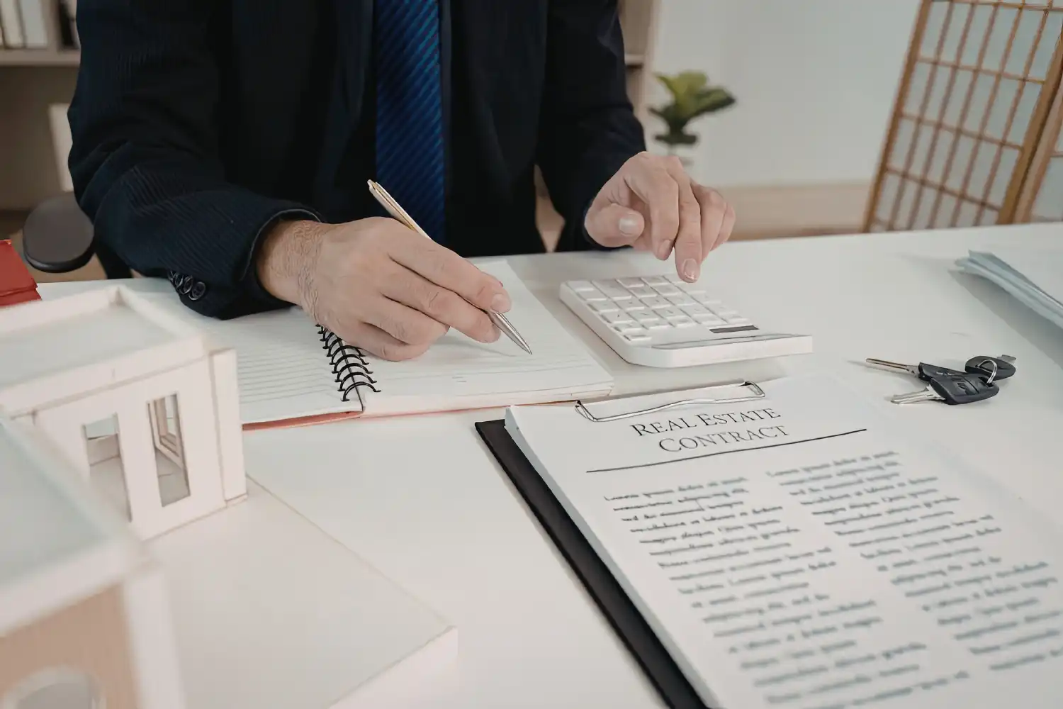 Auction conveyancing solicitor reviewing an auction legal pack before a property auction