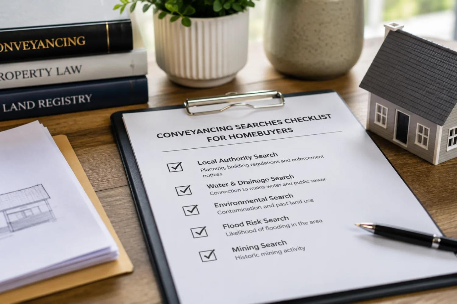Conveyancing searches checklist for homebuyers