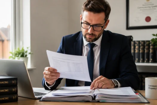 What is checked during conveyancing - solicitor reviewing property documents